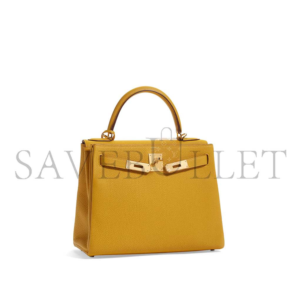 HERMÈS LEATHER KELLY 25 TOGO WITH GOLD HARDWARE (25*17*7cm) 